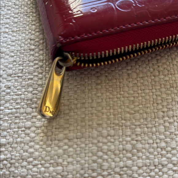 Vintage Dior Red Embossed Wallet - Picture 5 of 5